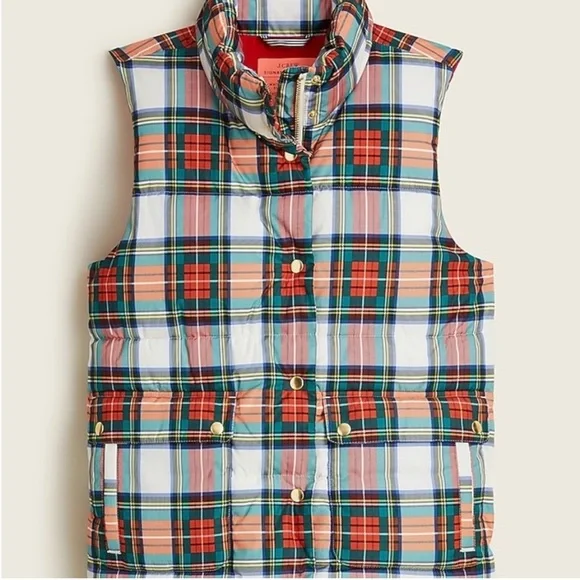 J.Crew Puffer vest with PrimaLoft® in Snowy Stewart - Picture 2 of 2